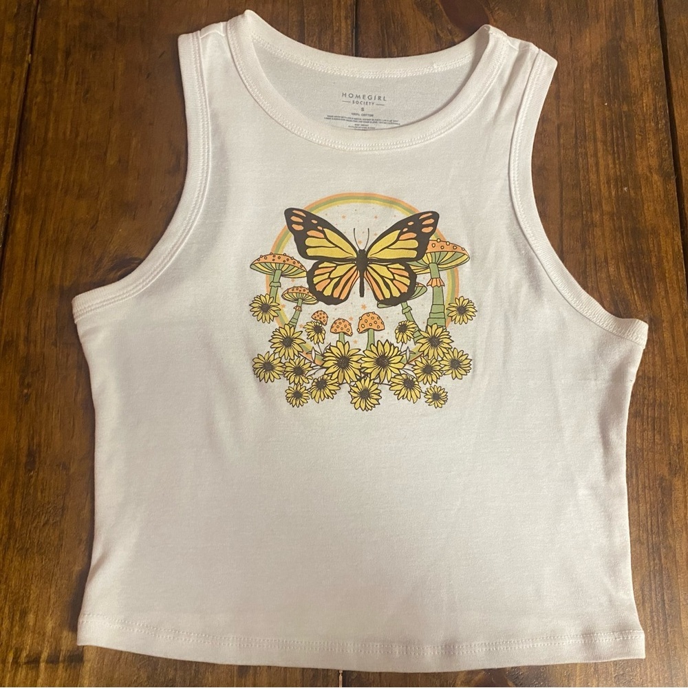 Cottage Core Butterfly tank top